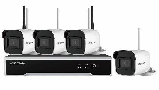 HiWatch Series HWK-N4142B-MH/W Überwachunghsset mit 4 Wlan Kameras, Aufzeichunung + 1 TB Festplatte, Lagerabverkauf - ohne Herstellergarantie