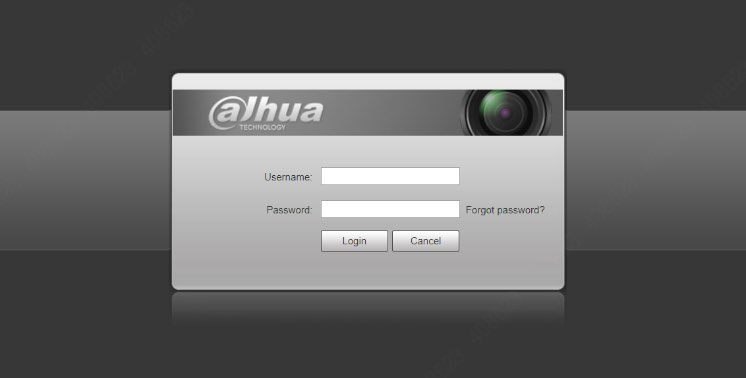 Dahua Login Maske