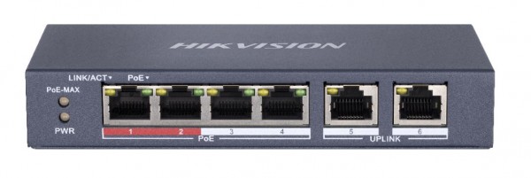 Hikvision DS-3E0106P-E/M 4 Port Unmanaged POE Switch